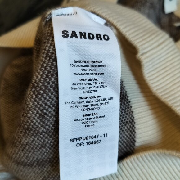 Sandro, New With Tags, Wool Chasmire Knit Top - Picture 7 of 9
